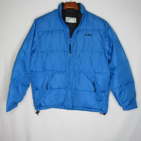 Vintage L L. Bean Blue Goose Down Puffer Packable Coat Women's S Small - Picture 7 of 8